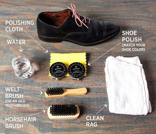 Một số dụng cụ cần thiết đánh giày tại nhà