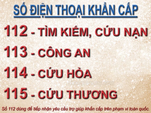 Các số điện thoại khẩn cấp 112, 113, 114, 115,… ở Việt Nam là gì?