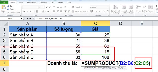 cach-dung-ham-sumproduct-trong-excel